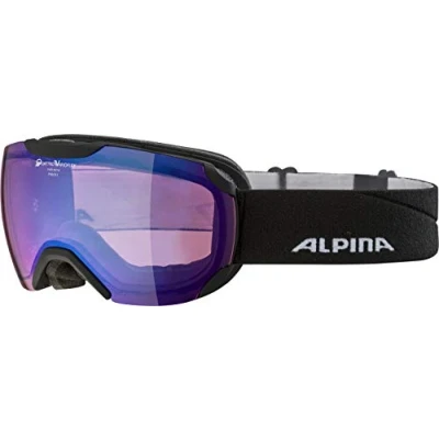 Image of ALPINA Unisex Adult, PHEOS S QVM ski goggles, black matt, One Size