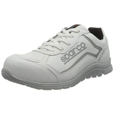 Image of Sparco Unisex Nitro Industrial Shoe, Bianco, 9.5 UK