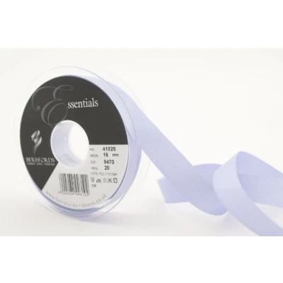 Image of Berisfords 41025 20 m x 16 mm Polyester Grosgrain Ribbon, Lilac