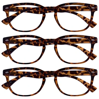 Image of UV Reader Brown Tortoiseshell Reading Glasses Value 3 Pack Designer Style Mens Womens Spring Hinges UVR3PK014 +3.00