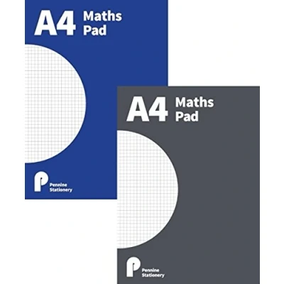 Image of A4 Maths Pad 100 Pages 70gsm BLUE or GREY