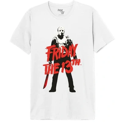 Image of FRIDAY THE 13TH Men&#039;s Mefridmts050 T Shirt, White, 3XL