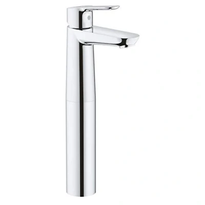 Image of GROHE Bauedge Single Lever Basin Mixer Xl Size Water Saving Tap for Free Standing Basins, Chrome Finish 23761000