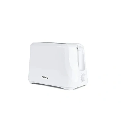 Image of PIFCO White Toaster 2 Slice Affordable, Variable Browning Controls, Auto Shut Off, Removable Crumb Tray, and User Friendly Kitchen Essential Compact for Modern Kitchens