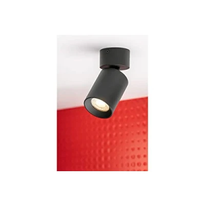 Image of CGC Lighting Ceiling Downlight Spot Down Light Round Cylinder Spotlight Surface Mount Adjustable Head (Black, Large)