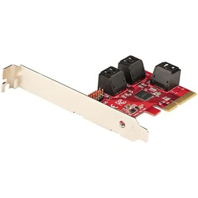 Image of StarTech.com SATA PCIE Card 6 Port Expansion 6Gbps Low/Full Profile Stacked Connectors ASM1166 Non Raid PCI Express to Converter (6P6G CARD)