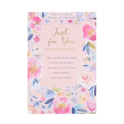 Image of UK Greetings Birthday Card for Her/Friend Bright Pink Floral Design
