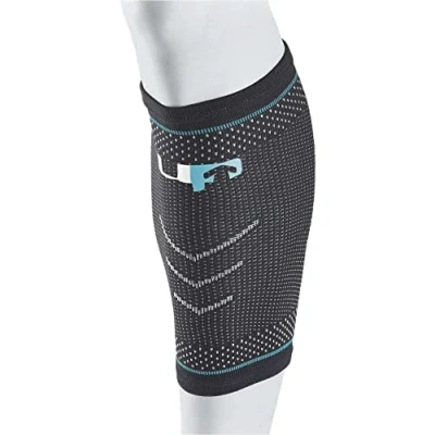 Image of Ultimate Performance Compression Elastic Calf And Shin Support, Small, Black/Blue