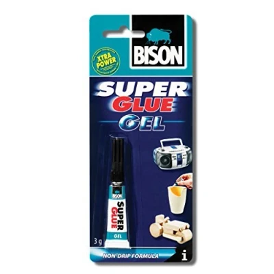 Image of 1 x 6305573 Bison Super Glue Instant Universal Adhesive 3g Gel with re sealable Cap