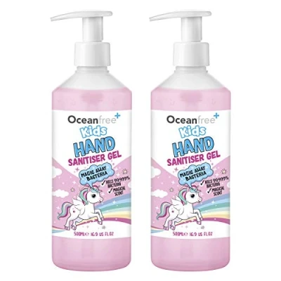 Image of Fantasy Hand Sanitiser Gel 500ml Pump Bottle 70% Alcohol Made in the UK (Pack of 2)