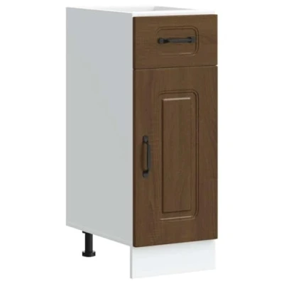 Image of vidaXL Kitchen Base Cabinet Kalmar Brown Oak Engineered Wood with Ample Storage, Adjustable Feet, 80 x 46 81.5 cm