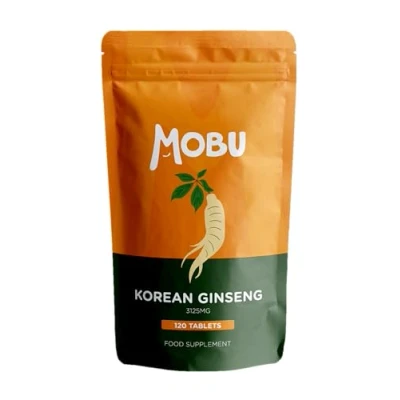 Image of Korean Ginseng Max 3125mg 120 Tablets High Strength Panax Cognitive Health &amp; Endurance GMP Approved Vegan Letterbox Friendly MOBU UK