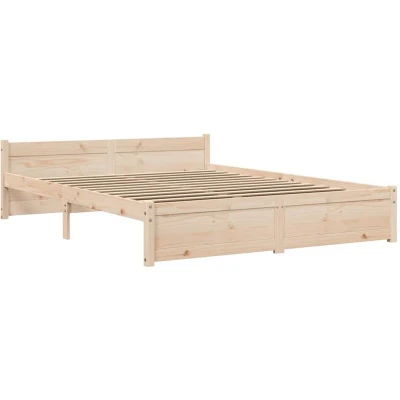 Image of vidaXL Bed Frame without Mattress Solid Wood 150x200 cm King Size