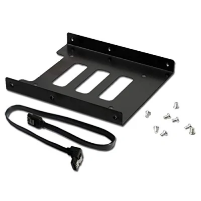 Image of Valuegist 2.5&quot; to 3.5&quot; Internal SSD/HDD Mounting Kit, Metal Bracket Adapter with SATA 3.0 Cable