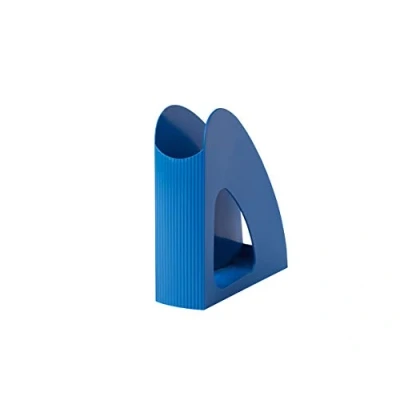 Image of HAN Re loop magazine rack — 1 UNIT, say yes to 100 Prozent recycled, modern design, for A4/C4 documents, blue, 16218 914