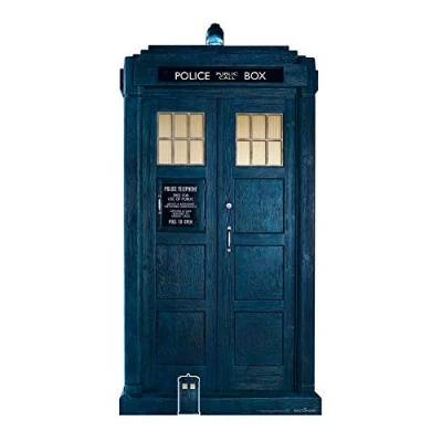 Image of Star Cutouts Ltd SC1188 2/3 LIFE SIZE Tardis Doctor Who Cardboard Cutout Perfect for Birthdays, Gifts, Parties &amp; Fans 195cm Tall, 13th