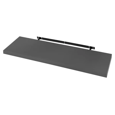 Image of WOLTU RG9317dgr Wall Shelf CD DVD Bookshelf Floating Wooden Board 100 x 22.9 3.8 cm Dark Grey for Office, Living Room, Bedroom, Kitchen