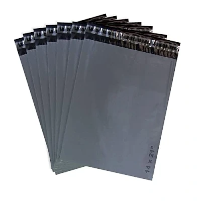 Image of 25 x Postage Bags Plastic with Waterproof Grey Mailing Bag (14&quot; 21&quot;) L1062