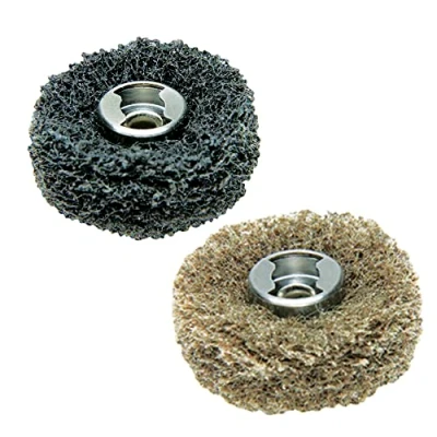 Image of Dremel 511E EZ Lock Coarse Grit and Medium Finishing Abrasive Buffs, 2 Pack