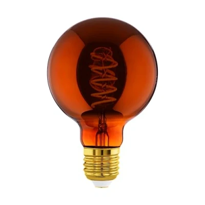 Image of EGLO Globe LED bulb E27 G95 4 W filament 2,000 K copper