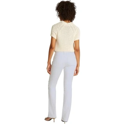 Image of Tommy Hilfiger Women&#039;s Bootcut White Mid Rise Jeans, (Th Optic White), 28W/30L