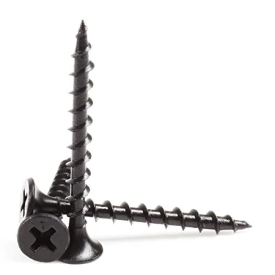 Image of 100x Black Coarse Thread Bugle Head Drywall Screws for Fixing Plasterboard to Timber M3.5 x 38mm