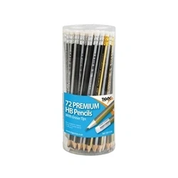 Image of Tiger Assorted HB Eraser Pencils Pot (72 Pack) 301534