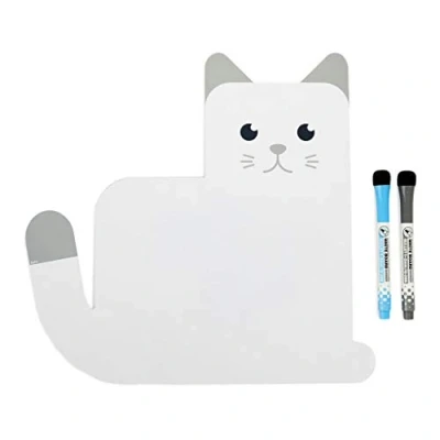 Image of Balvi Magnetic fridge board Meow! White colour Original Slate Planning ideal for reminders, shopping