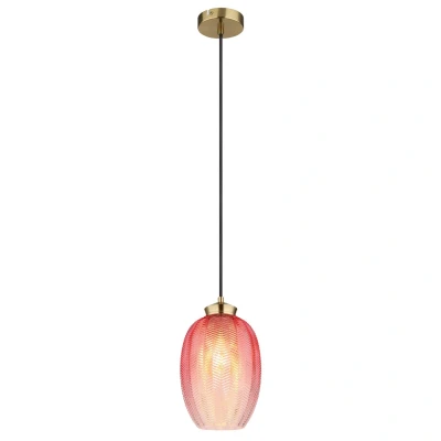 Image of Globo Jessica hanging light, Ø 18 cm, red, glass