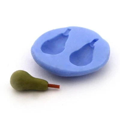 Image of MyTinyWorld Dolls House Miniature 2 Part Conference Pear Reusable Silicone Mould