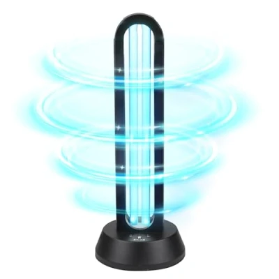 Image of ZKX UVC Germicidal Remote Control Timer Disinfection Sterilizer Cleans Air Ozone &amp; Free Kill Remover Mold Flu. Bacterial dust Mites Germ UV Light 220V 38W(Remote+Radar Sensing Device+Ozone)