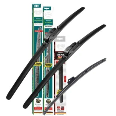 Image of Heyner Fits: BMW 5 Series Touring 2017 2023 Full Set Hybrid Wiper Blades Front Rear HH2619TL14HRF