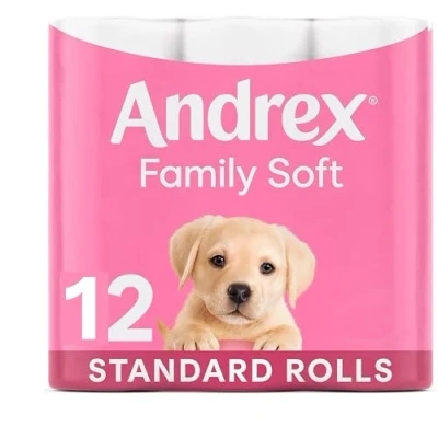 Image of Andrex Gentle Clean Toilet Roll, 12 Rolls