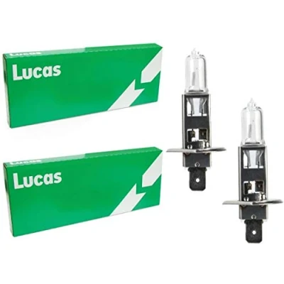 Image of UKB4C 2 x Lucas LLB448 12V 55W Halogen Headlamp Bulb H1 Genuine (Pair)