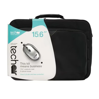 Image of Z0101v5 14&quot; 15.6&quot; Black Laptop Case + Silver/Black Optical Mouse