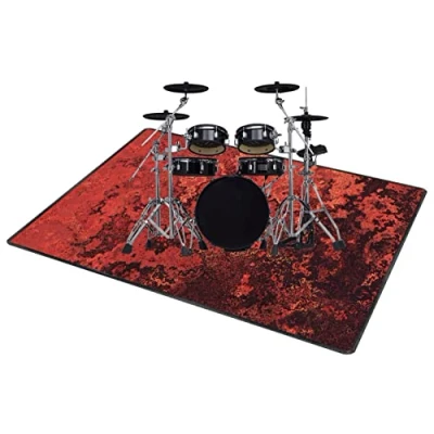 Image of QQDD Drum Carpet Non Slip Rug Mat Professional For Electronic Drums Bass Snare Racks Guitars Kit Etc Musical Instruments Soundproof (80CM 200CM)