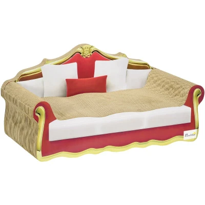 Image of PawHut Cat Scratching Board, Cardboard Lounge Sofa with Catnip, 58 x 29.5 29cm