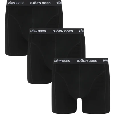 Image of Björn Borg 3 PACK Trunks, Men&#039;s, Size: Medium, Black