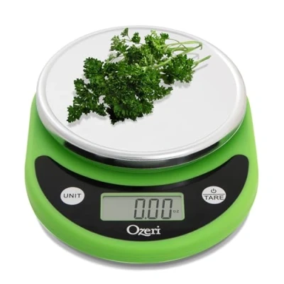 Image of Ozeri Pronto Digital Multifunction Kitchen and Food Scale, Polycarbonate, Lime Green