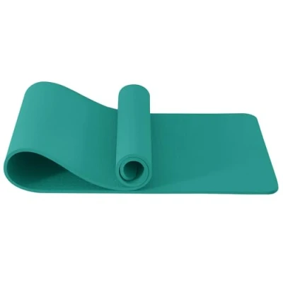 Image of Good Nite Yoga Mat Exercise Mats Workout Pilates Fitness for Women Men Non Slip Thick 10mm High Density Gymnastics with Carry Strap Tpe 183 x 61 1cm (Turquoise)