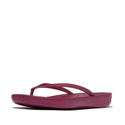 Image of Fitflop Women&#039;s IQUSHION Ergonomic FLIP Flops, Ruby, 5 UK