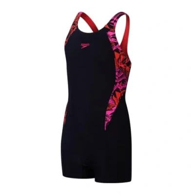 Image of Speedo ECO Printed Muscleback Panel Legsuit Swimsuit Girls 128