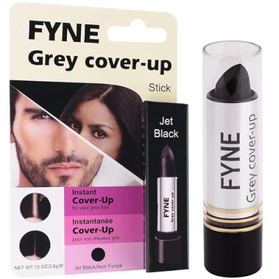 Image of FYNE Root Touch Up Cover Stick Instant Jet Black Grey Hair Magic Retouch Temporary Colour for Men &amp; Women
