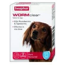 Image of Beaphar Uk WORMclear Dog Up To 20kg 2tab pack of 1