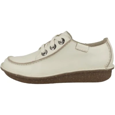 Image of Clarks Women&#039;s Funny Dream Oxford, Cream Leather, 5 UK