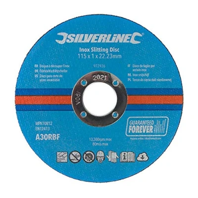 Image of Silverline Inox Slitting Discs 10pk 115 x 1 22.23mm