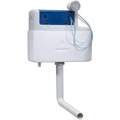 Image of Taps2Traps Vortex Concealed Insulated Dual Flush Pneumatic Toilet Tank Slimline Furniture Cistern