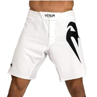 Image of Venum Men&#039;s Light 5.0 Fight Shorts, White/Black, X Large