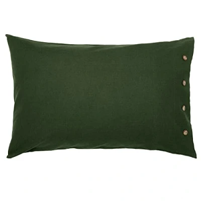 Image of LINEN COTTON PILLOWCASE STANDARD GREEN