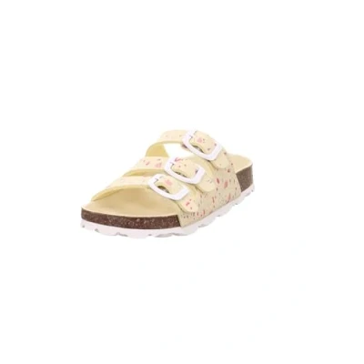 Image of Superfit Girl&#039;s Fussbettpantoffel Mule, Yellow White 6050, 8.5 UK